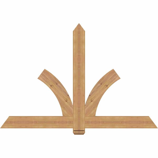 Ekena Millwork Redmond Smooth Timber Gable Bracket, Western Red Cedar, 72"W x 48"H x 1 1/2"D x 5 1/2"F, 16/12 Pitch GBW072X48X0206RED00SWR - main